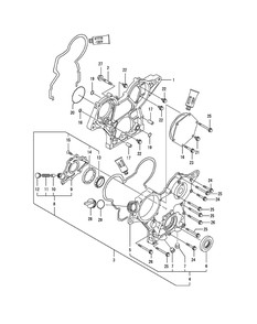 Yanmar Engine - Gear Housing Diagram and Parts List for 467 4X4-1H013H-1H294H-37BKD010 Cub Cadet Lawn Tractor Accessories